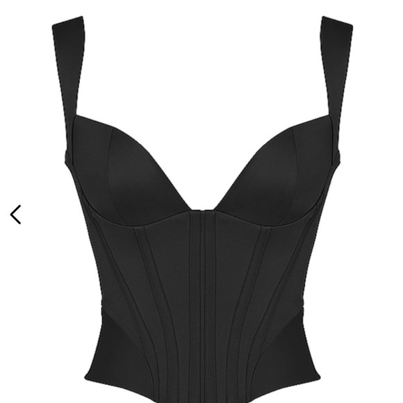 House of CB Liberty Black Satin Corset (Regular Cup A-C) - Picture 4 of 11